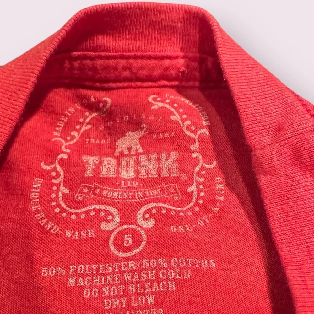 Girls Trunk Ltd Vibrant Red The Beatles John Lennon Long Sleeve Dress Size 5